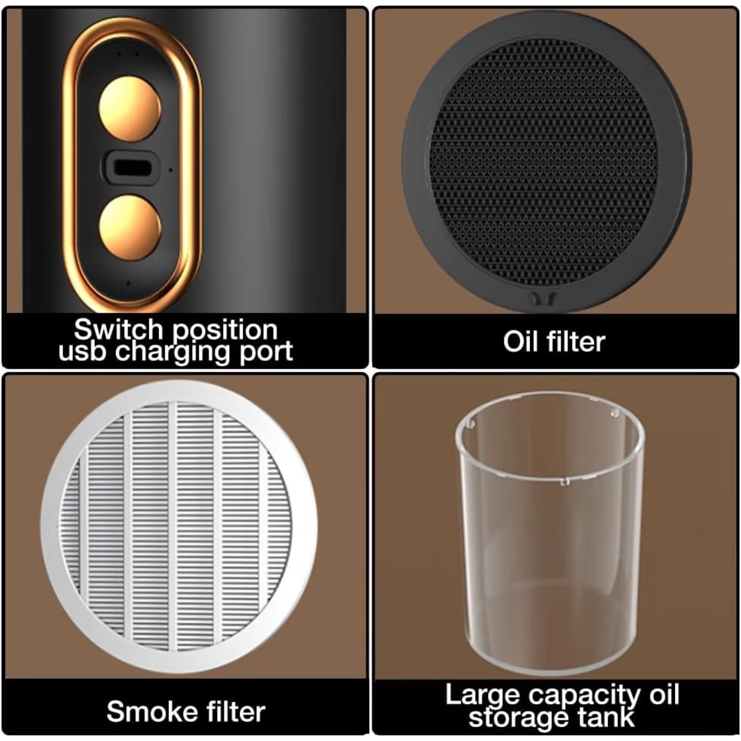 Portable Range Hood with 2 Speed Exhaust Fan,Removable and Washable Filter, Large Oil Collection Cup,Wireless Desktop Kitchen Ra